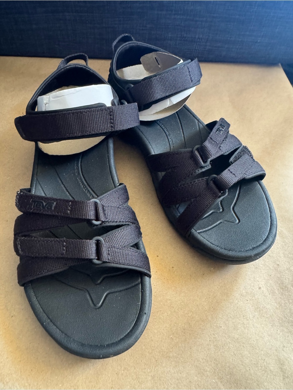 Reva Terra - Women’s Black Sandals with Adjustable Straps
